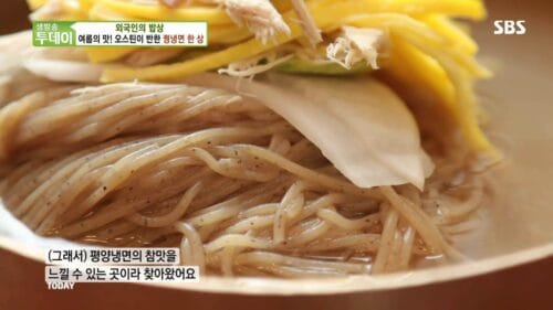 생방송투데이 살맛나는오늘 외국인의 밥상 꿩냉면 한상