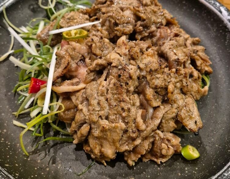 연탄불에 구운 불고기