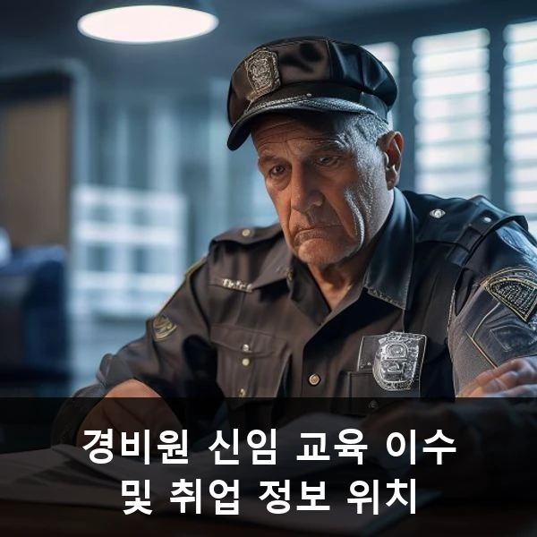 경비원 신임 교육 이수 및 취업 정보 위치 관련 대표 이미지